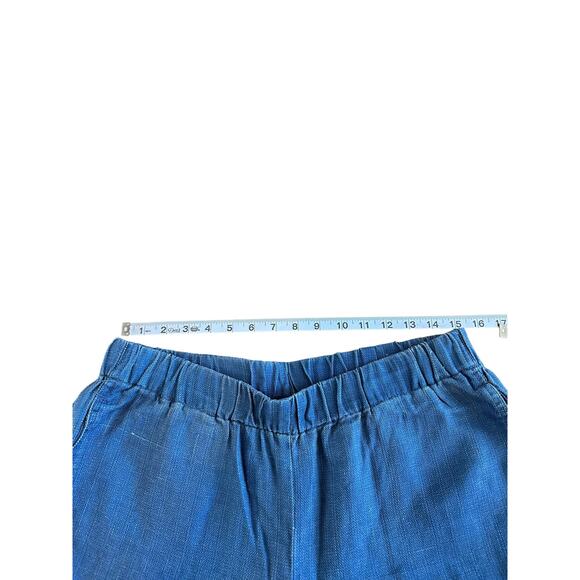 J. Jill Indigo Pure Jill Blue Chambray Denim Pull on Stretch Pants Medium Petite - Picture 12 of 15